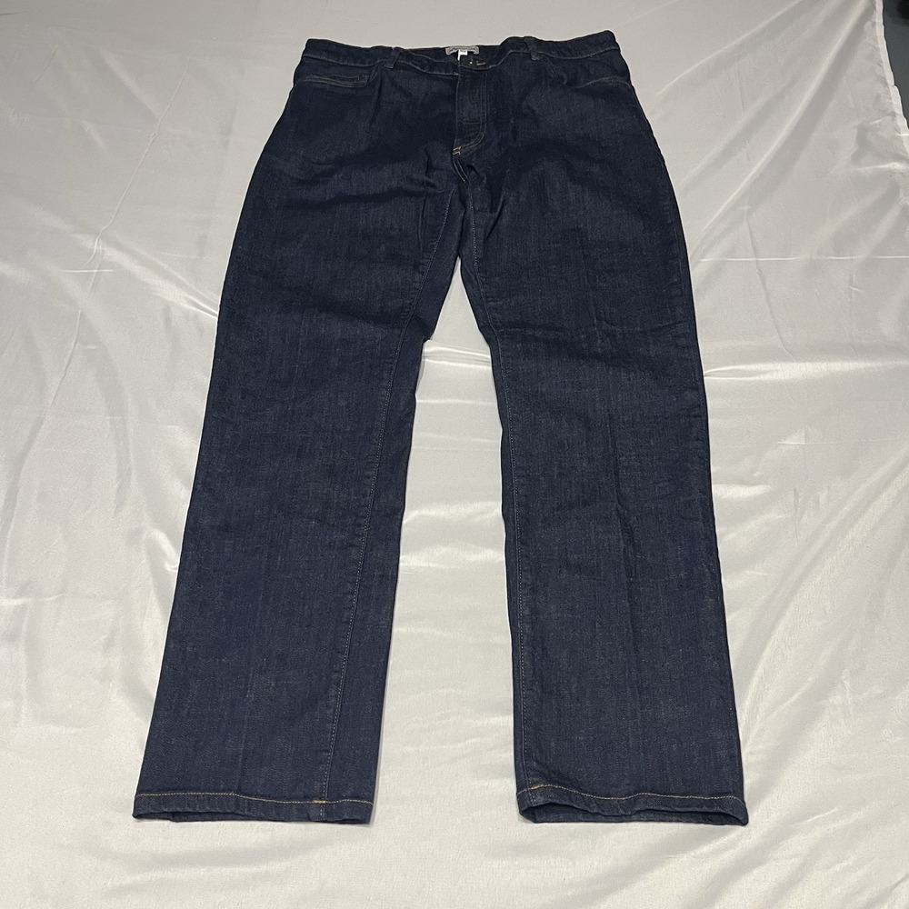Peter Millar Pilot Mill Jeans Men's Fits 36x32 Blue Denim Stretch Straight Leg